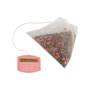 Strawberry Green Tea - 15 Pyramid Bags (Individually Wrapped)